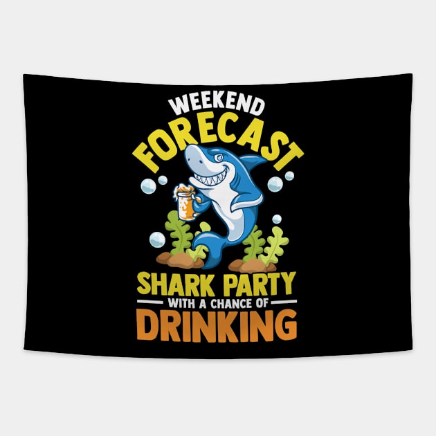 Weekend Forecast: Shark Party With Drinking Tapestry by theperfectpresents