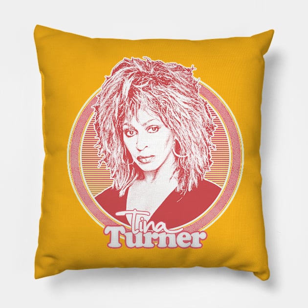 Tina Turner // 80s Style Retro Fan Art Design Pillow by DankFutura