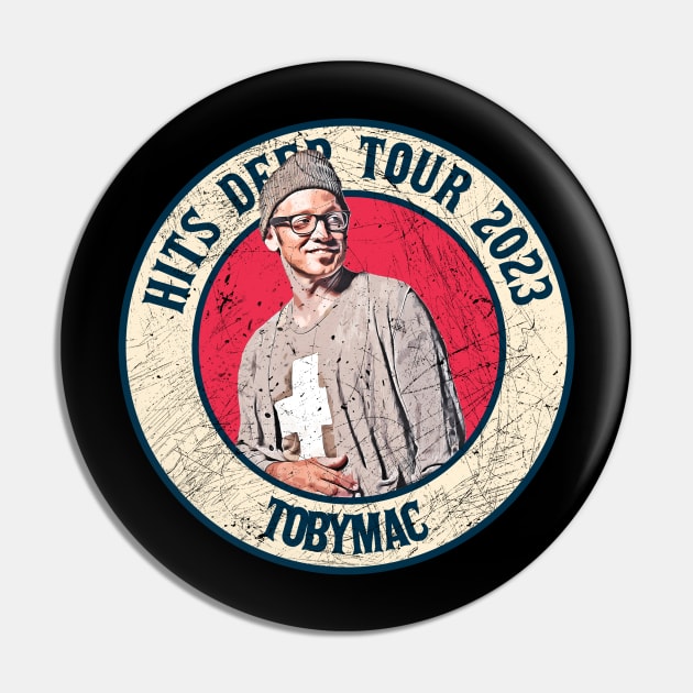 Retro Style Fan Art Design Tobymac // Hits Deep Tour 2023 Pin by rido public