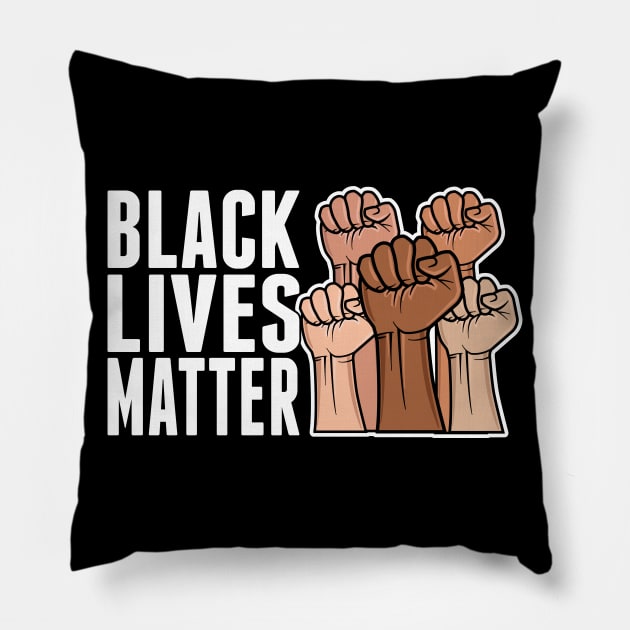 Black Lives Matter Fist Pillow by SiGo
