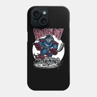 Squatch Out Hockey Player Mascot Phone Case