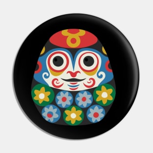 Daruma Owl Doll Pin