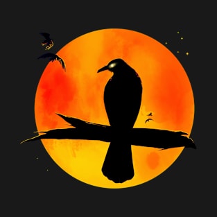 Orange Moon Crow T-Shirt