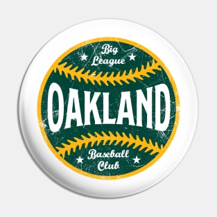 Oakland Retro Big League Baseball - White Pin