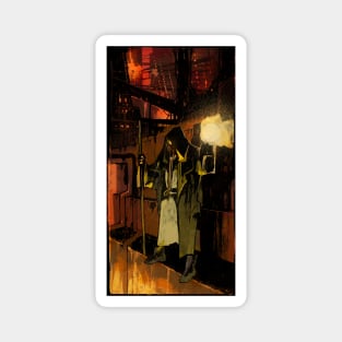 The Hermit (Cyberpunk Tarot) Magnet