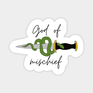 god of mischief dagger with snake Magnet