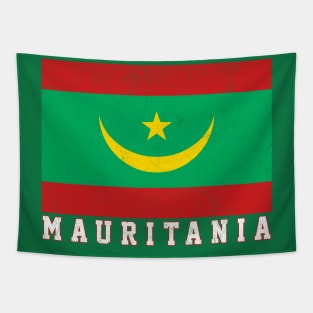 Mauritania / Vintage Look African Pride Flag Design Tapestry