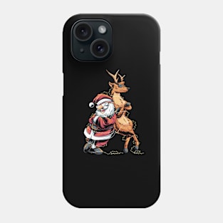 Cool Santa Reindeer Christmas Phone Case