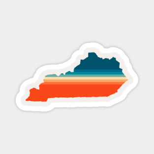 Kentucky State Retro Map Magnet