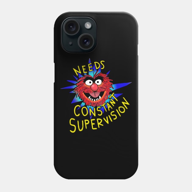 Animal needs constant supervision!! Phone Case by wolfmanjaq