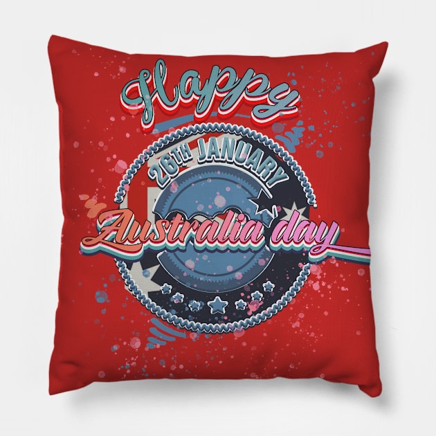 happy australia day 26th january Pillow by ahnoun