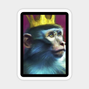 Monkey with a crown Magnet