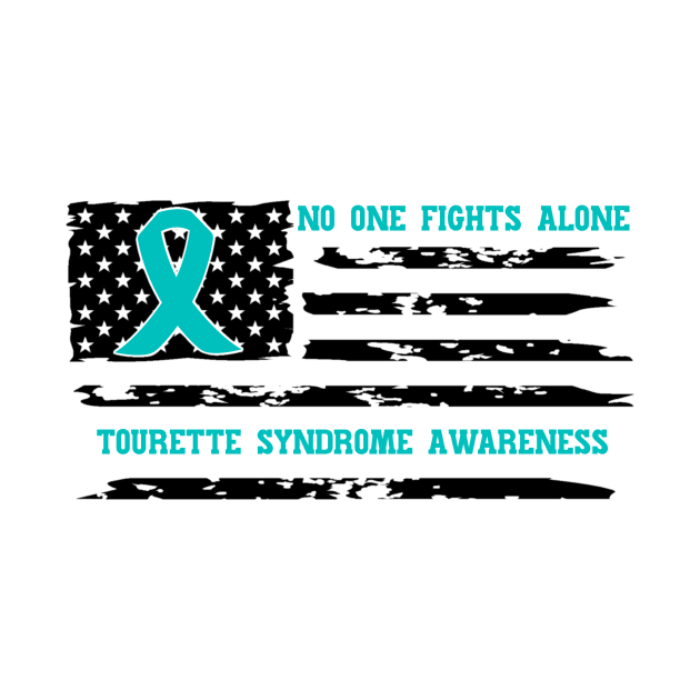 No One Fights Alone Tourette Syndrome Awareness by Geek-Down-Apparel