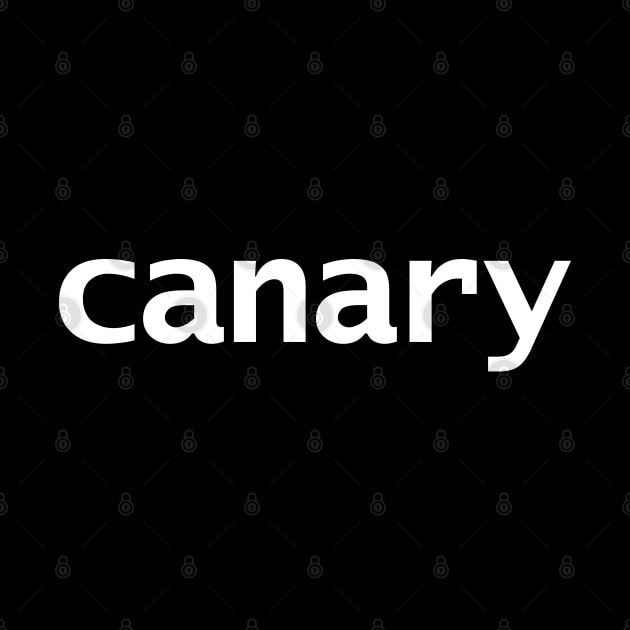 Canary White Text Typography by ellenhenryart