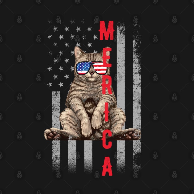 Merica Cat Boss by Wine4ndMilk