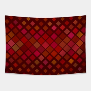 Variations on Red Diamond Pattern Tapestry