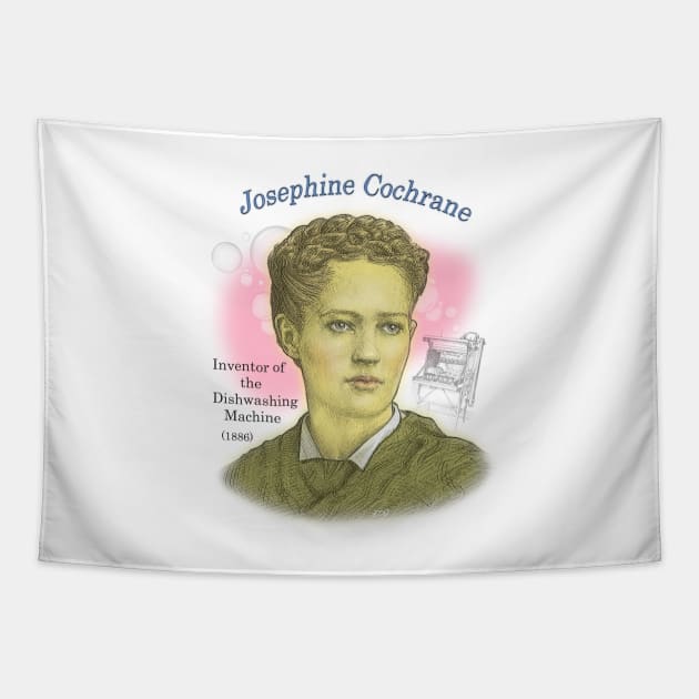 Josephine Cochrane, Inventor of the Dishwasher Tapestry by eedeeo