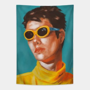 yellow sunglass boi Tapestry