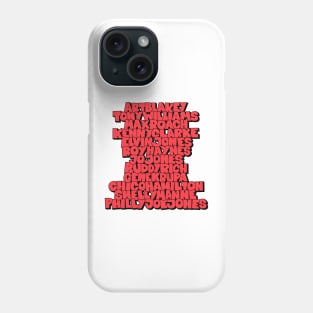 Jazz Legends in Type: The Drummers Phone Case