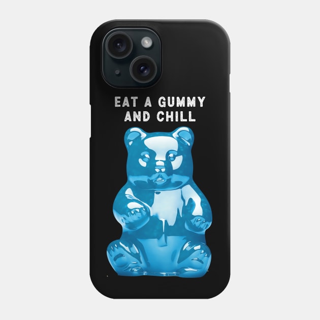 Gummy Bear 1: Eat a Gummy and Chill on a Dark Background Phone Case by Puff Sumo