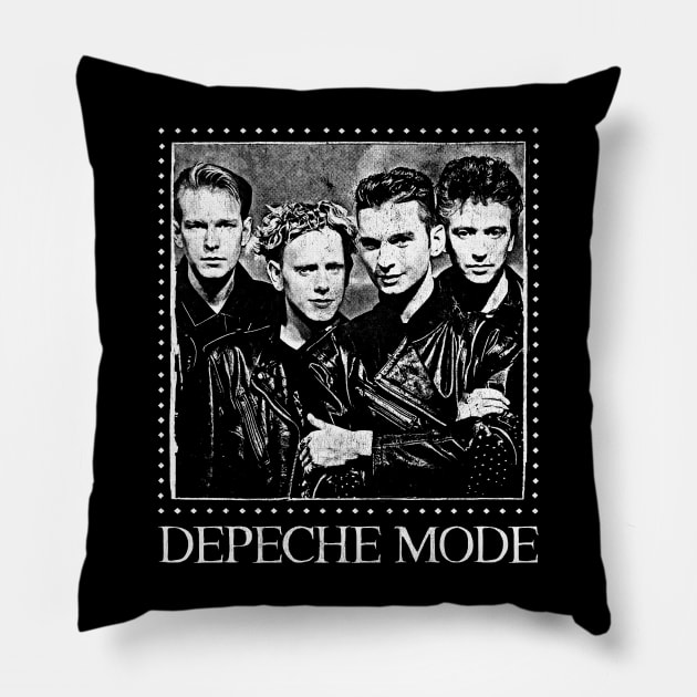 Depeche Mode 80s \ Original Retro Design Pillow by DankFutura