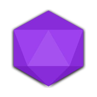 Flat Design D20 (purple) T-Shirt