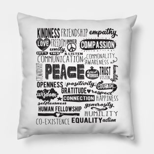 Path to Peace - Peace Words Pillow