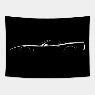 Chevrolet Corvette Convertible (C5) Silhouette Tapestry