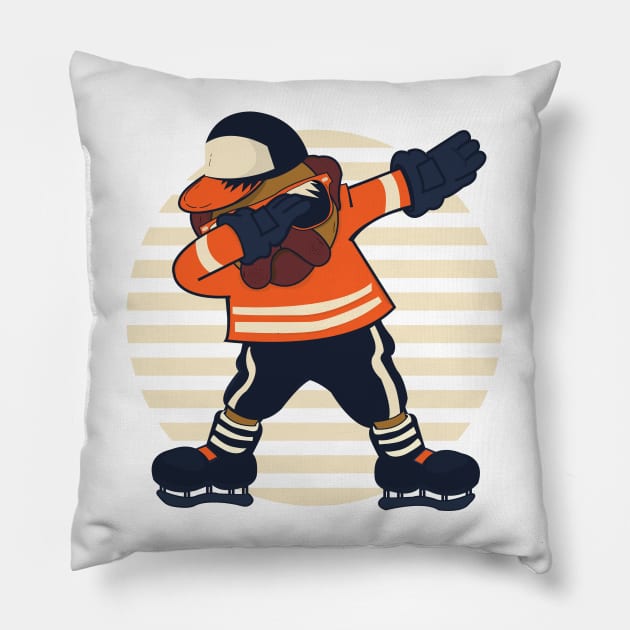 Dabbing Pug Dog Pillow by Tesszero