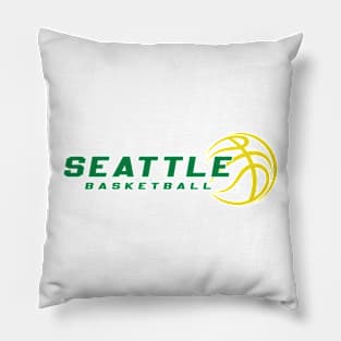 Retro Seattle Basketball Team Pillow