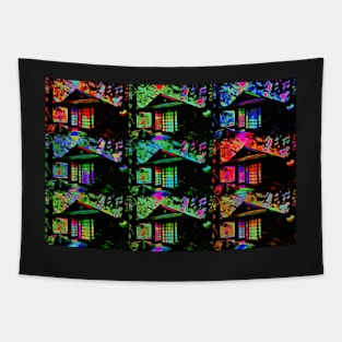 Colorful Tea House Dreams Tapestry