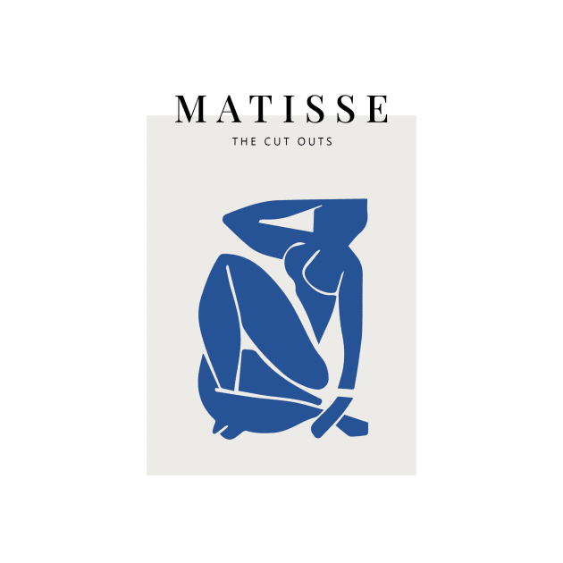 Matisse the blue woman scandivian art print by GraphicO