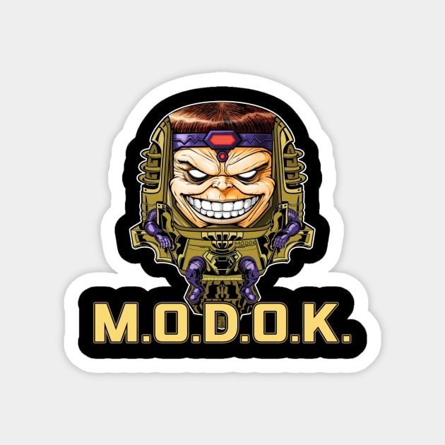 MODOK (Black Print) Magnet by Nerdology