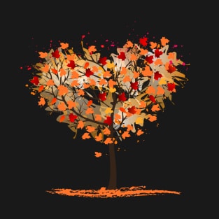 Autumn Tree Shedding Leaves T-Shirt