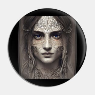 Boho Girl Portrait Burning Man Inspired Pin