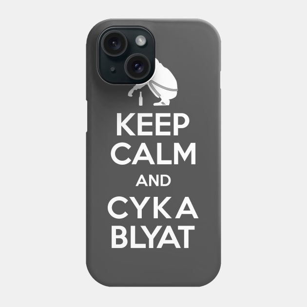 Keep Calm And Cyka Blyat - Boris Slav Gopnik Gamer Phone Case by PugSwagClothing