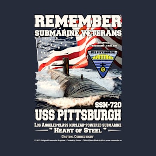 USS Pittsburgh SSN-720 Submairne veterans T-Shirt