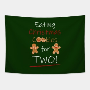 Eating Christmas Cookies For Two Tapestry