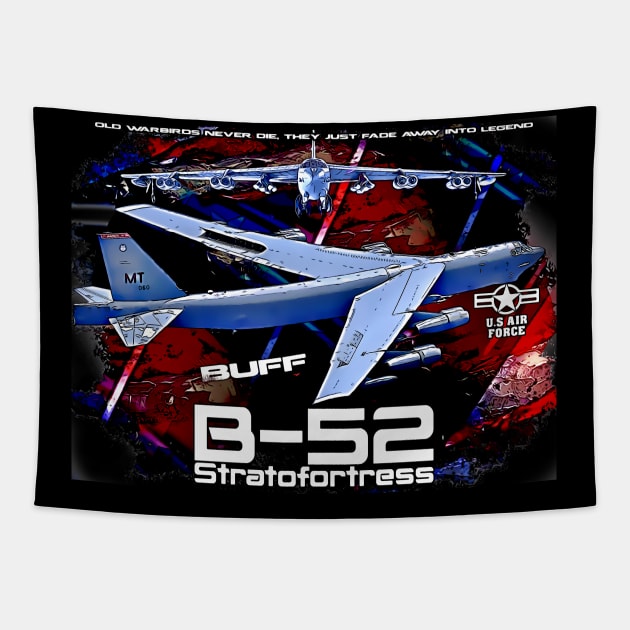 B-52 Stratofortress U.S. long-range heavy bomber Tapestry by aeroloversclothing