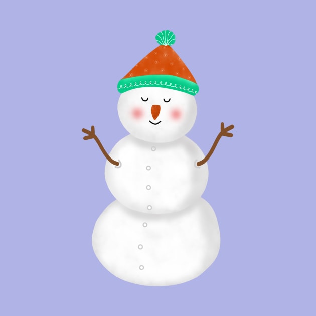 Christmas Snowman by Onanong art design shop.