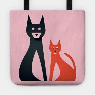 Cat and Dog - partners in crime Tote