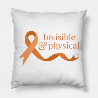 Invisible & Physical (Orange) Pillow