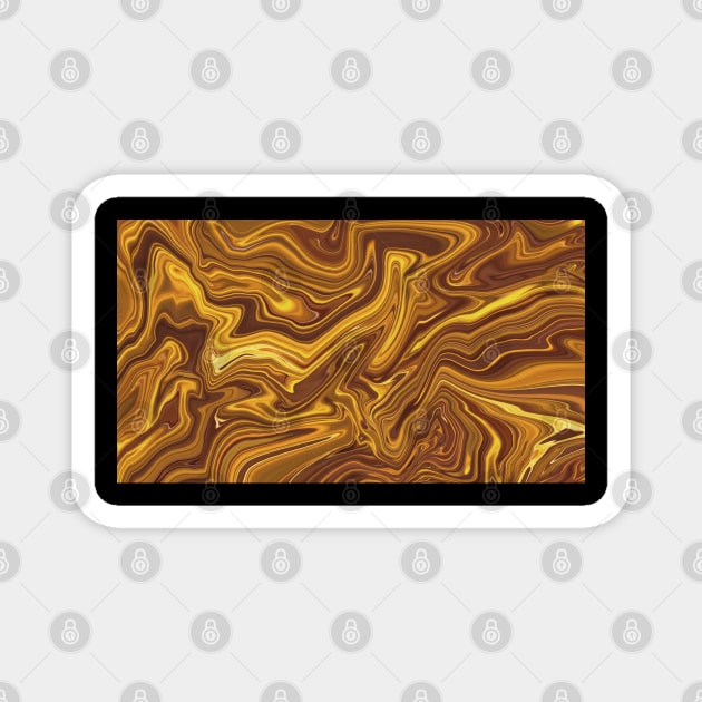 Liquid Marble, Deep Gold Magnet by Anna