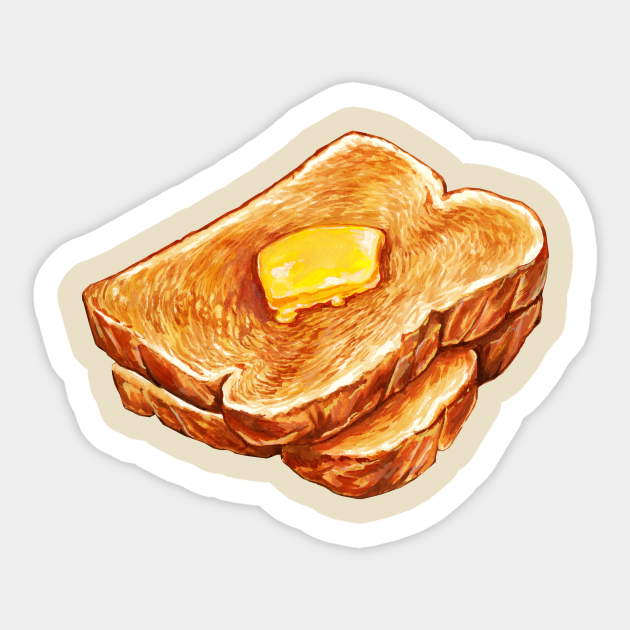 Vintage Toast - Food - Sticker