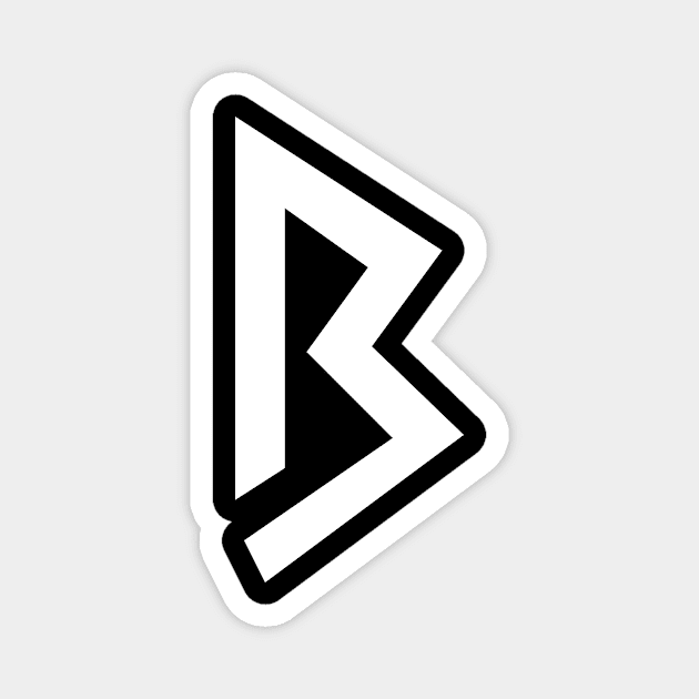 B – Greek Mythology - White Letter B Magnet by Mythology Masters