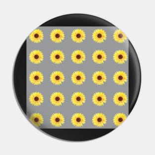 Sunflower Watercolor Pattern with an ultimate gray background Pin