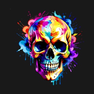 Colored Skull Design in Vibrant Vector Style T-Shirt