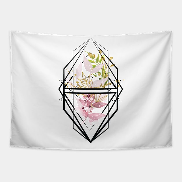 Boho Pinky Flower Tapestry by jobieh shop