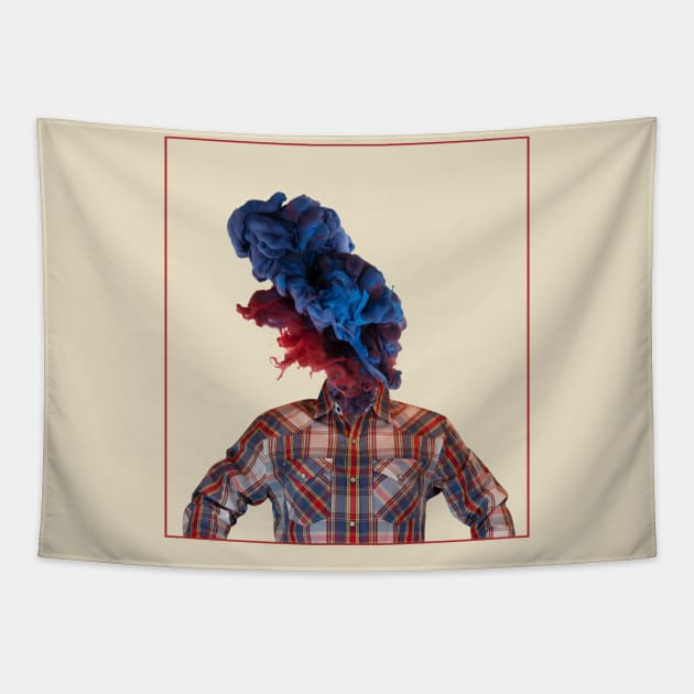 Smoke Head 1.0 Tapestry by oswaldozerega