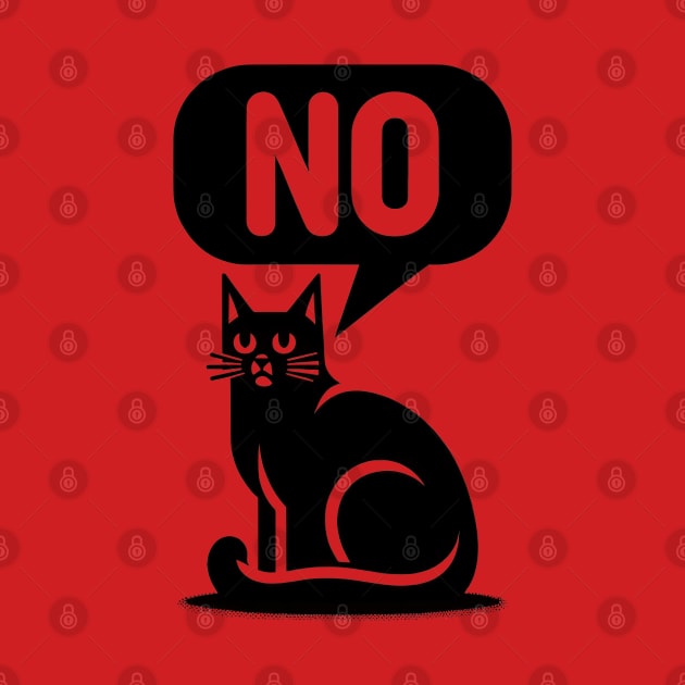 Black Cat Says NO by TooplesArt